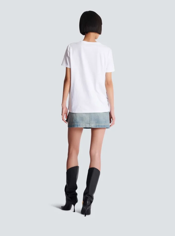 T-shirt with Balmain Paris Chain print T-shirt with Balmain Paris Chain print