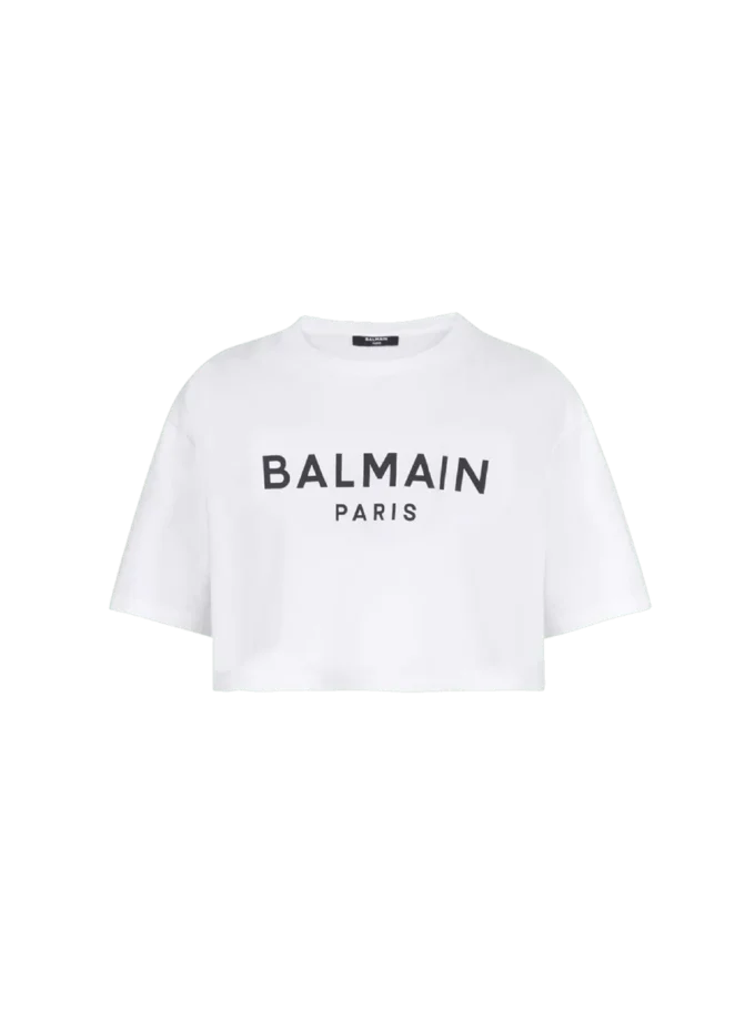 T-shirt with Balmain Paris print T-shirt with Balmain Paris print