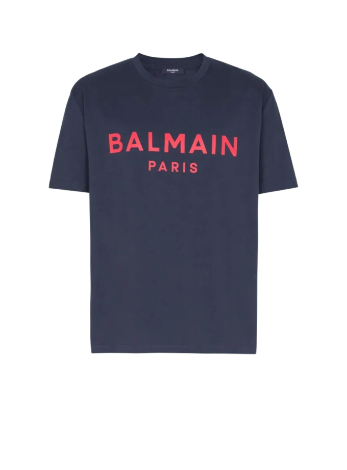 T-shirt with Balmain Paris print T-shirt with Balmain Paris print