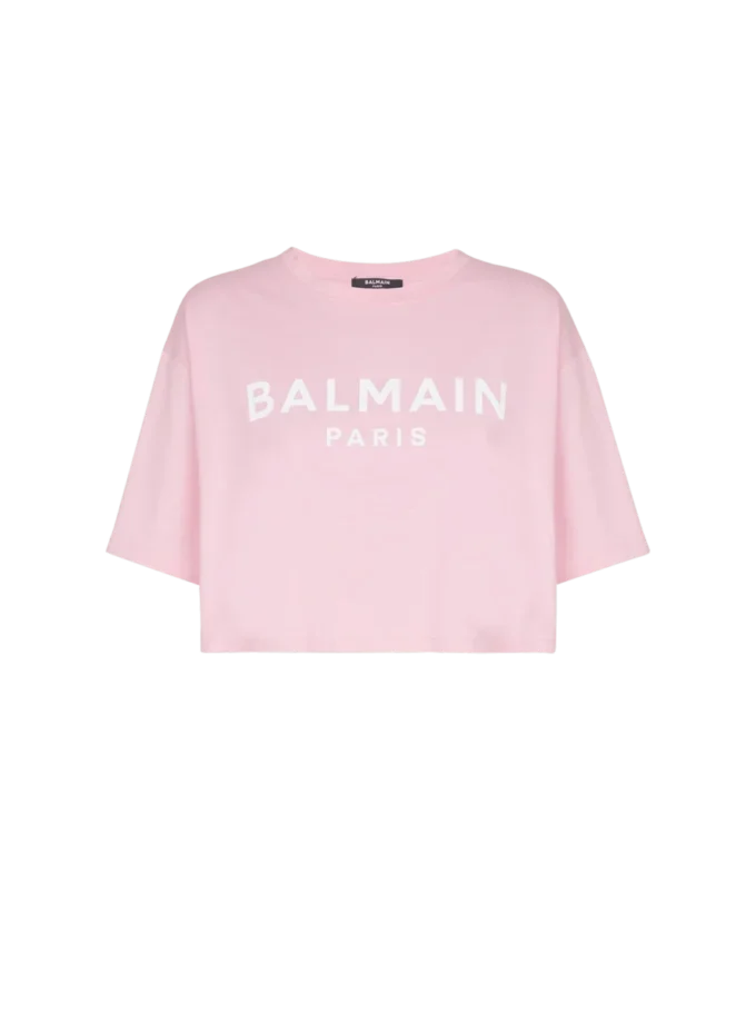 T-shirt with Balmain Paris print T-shirt with Balmain Paris print
