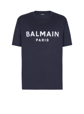 T-shirt with Balmain Paris print T-shirt with Balmain Paris print