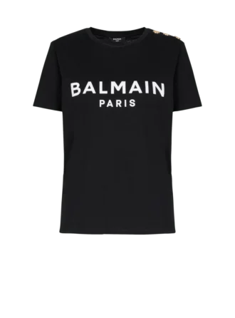 T-shirt with Balmain Paris print T-shirt with Balmain Paris print