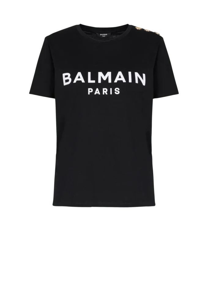 T-shirt with Balmain Paris print T-shirt with Balmain Paris print