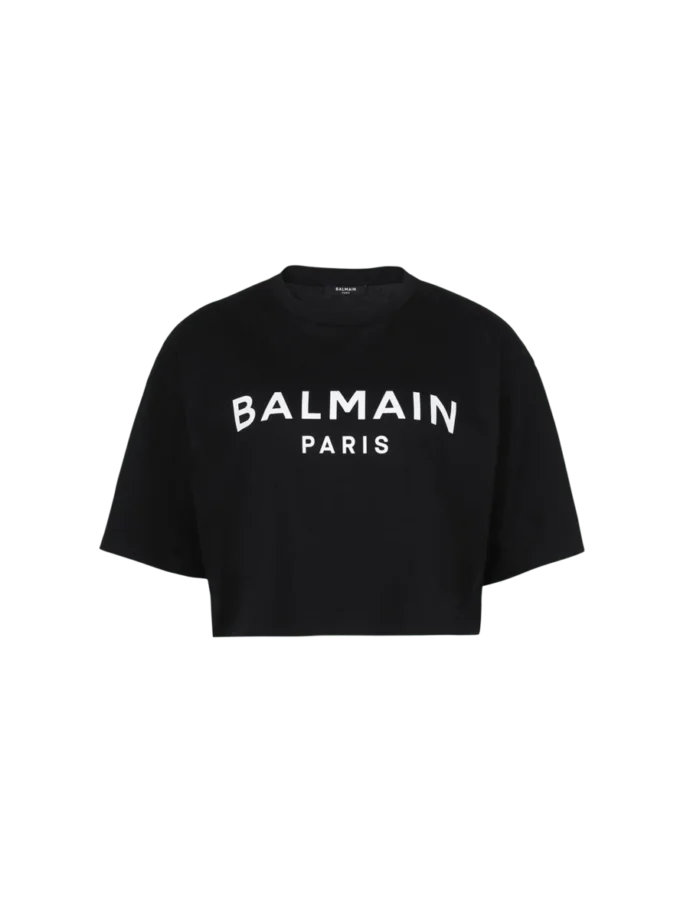 T-shirt with Balmain Paris print T-shirt with Balmain Paris print