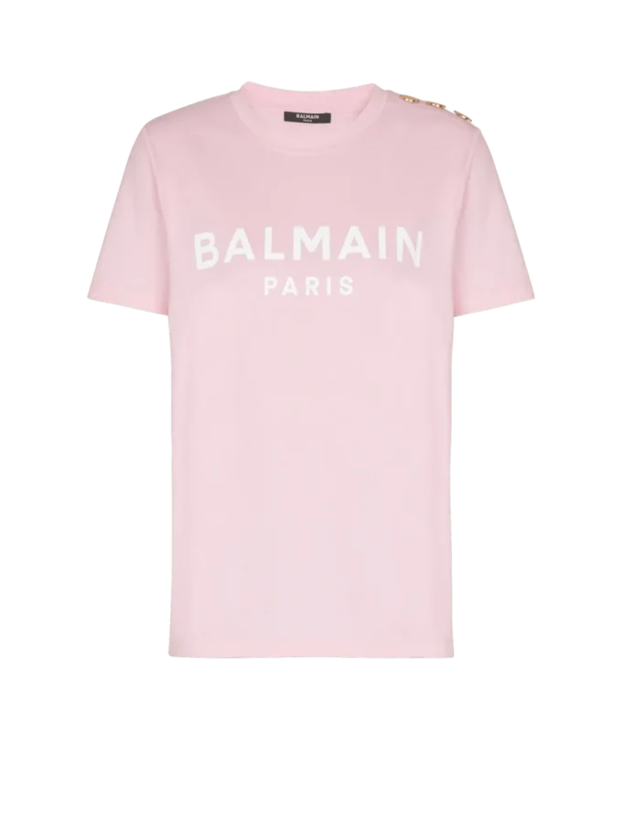 T-shirt with Balmain Paris print T-shirt with Balmain Paris print