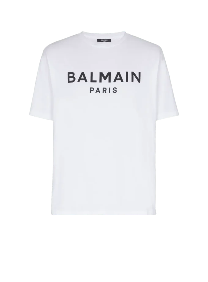 T-shirt with Balmain Paris print T-shirt with Balmain Paris print