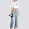 T-shirt with Balmain Paris print T-shirt with Balmain Paris print
