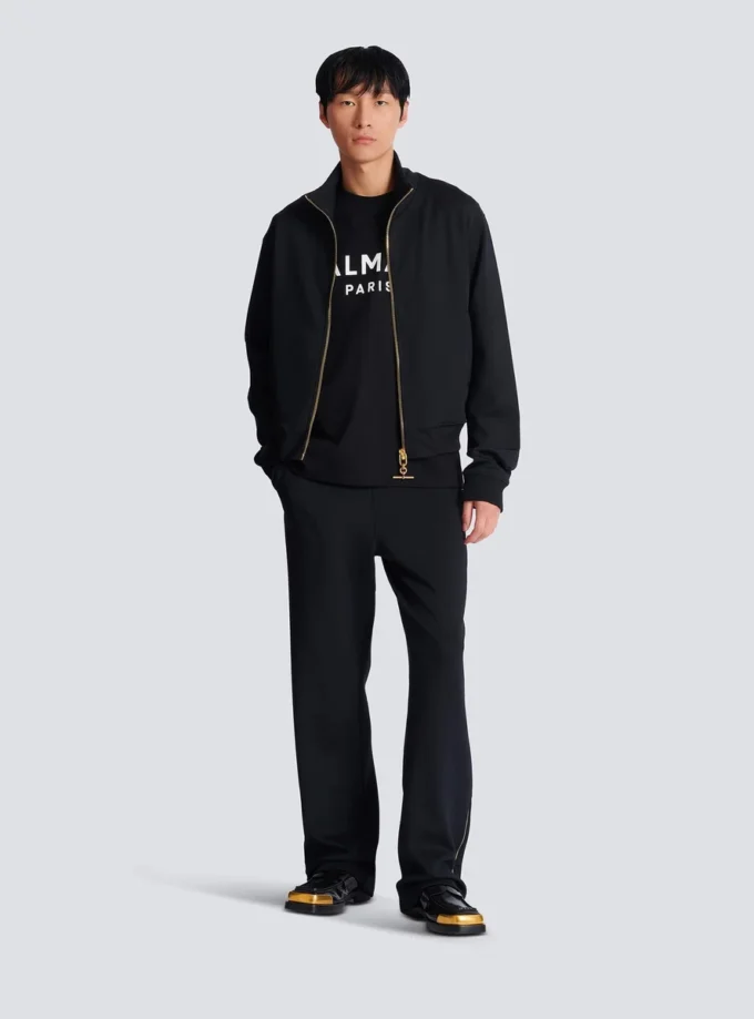 T-shirt with Balmain Paris print T-shirt with Balmain Paris print