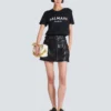 T-shirt with Balmain Paris print T-shirt with Balmain Paris print