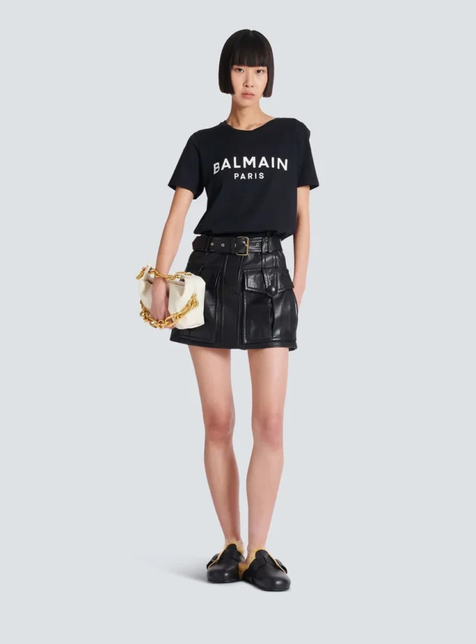 T-shirt with Balmain Paris print T-shirt with Balmain Paris print