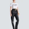 T-shirt with Balmain Paris print T-shirt with Balmain Paris print