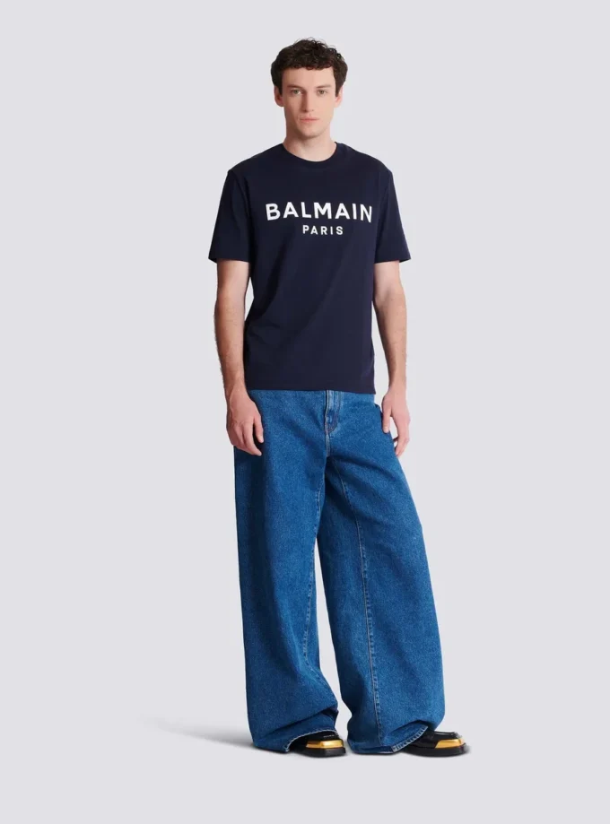 T-shirt with Balmain Paris print T-shirt with Balmain Paris print