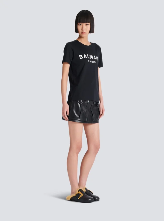 T-shirt with Balmain Paris print T-shirt with Balmain Paris print