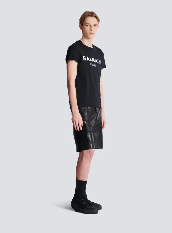 T-shirt with Balmain Paris print T-shirt with Balmain Paris print