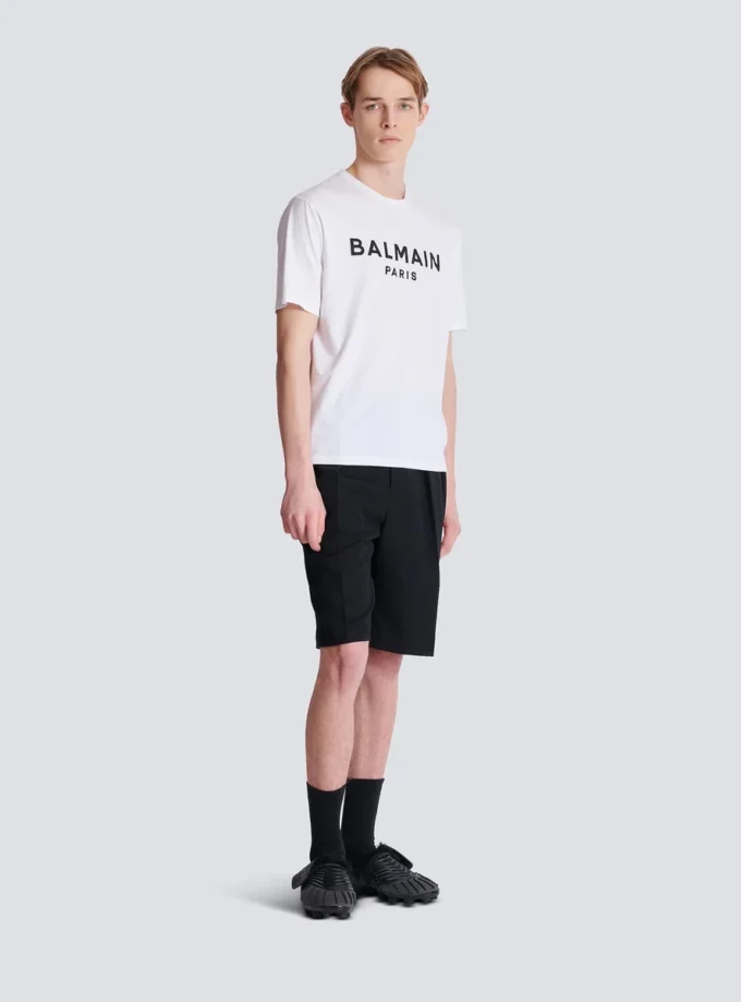 T-shirt with Balmain Paris print T-shirt with Balmain Paris print