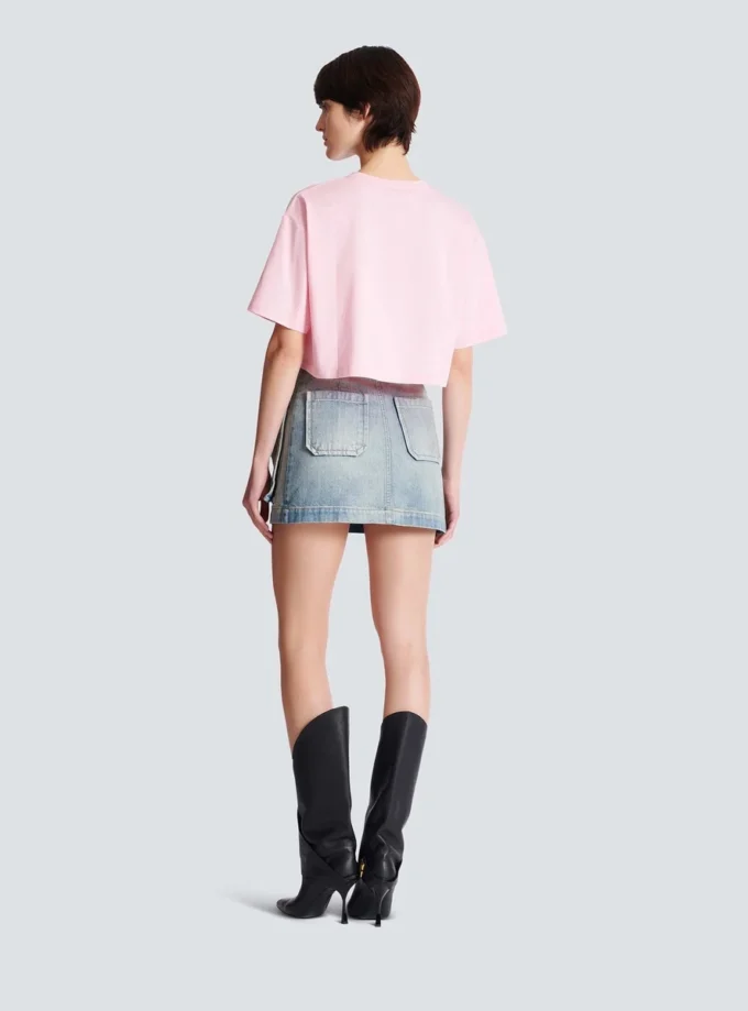 T-shirt with Balmain Paris print T-shirt with Balmain Paris print