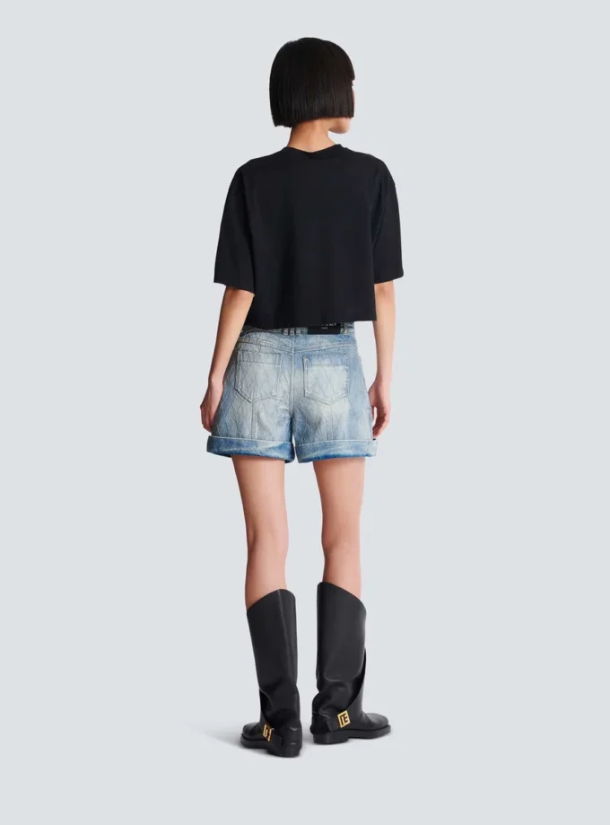 T-shirt with Balmain Paris print T-shirt with Balmain Paris print