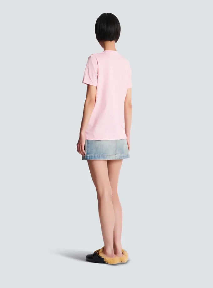 T-shirt with Balmain Paris print T-shirt with Balmain Paris print