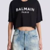 T-shirt with Balmain Paris print T-shirt with Balmain Paris print