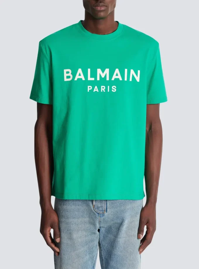 T-shirt with Balmain Paris print T-shirt with Balmain Paris print
