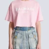 T-shirt with Balmain Paris print T-shirt with Balmain Paris print