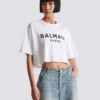 T-shirt with Balmain Paris print T-shirt with Balmain Paris print