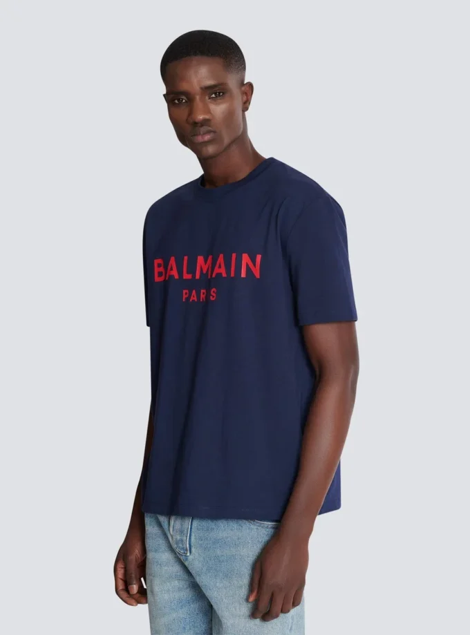T-shirt with Balmain Paris print T-shirt with Balmain Paris print