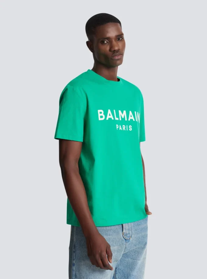 T-shirt with Balmain Paris print T-shirt with Balmain Paris print