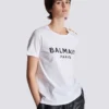 T-shirt with Balmain Paris print T-shirt with Balmain Paris print