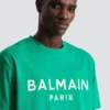 T-shirt with Balmain Paris print T-shirt with Balmain Paris print