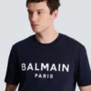 T-shirt with Balmain Paris print T-shirt with Balmain Paris print