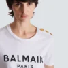 T-shirt with Balmain Paris print T-shirt with Balmain Paris print