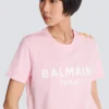T-shirt with Balmain Paris print T-shirt with Balmain Paris print