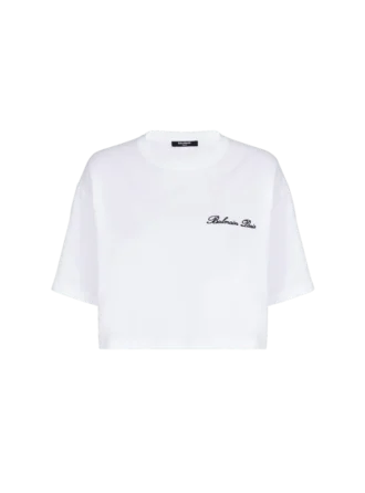 T-shirt with Balmain Signature embroidery