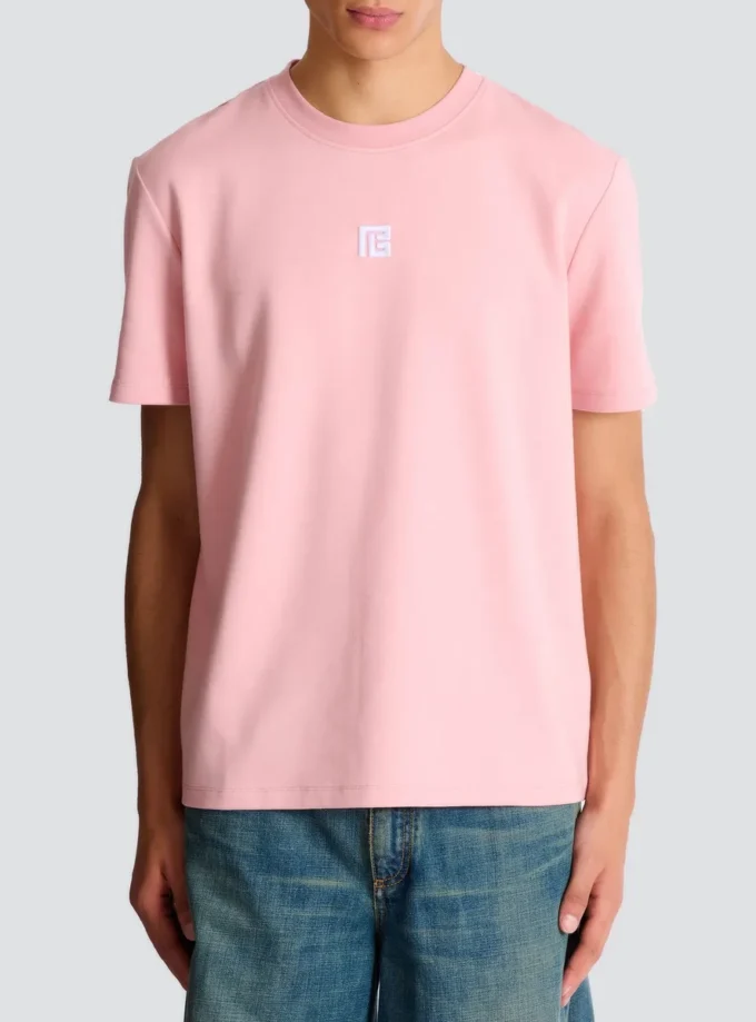 T-shirt with embroidered logo