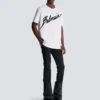 T-shirt with flocked Balmain Letter logo T-shirt with flocked Balmain Letter logo