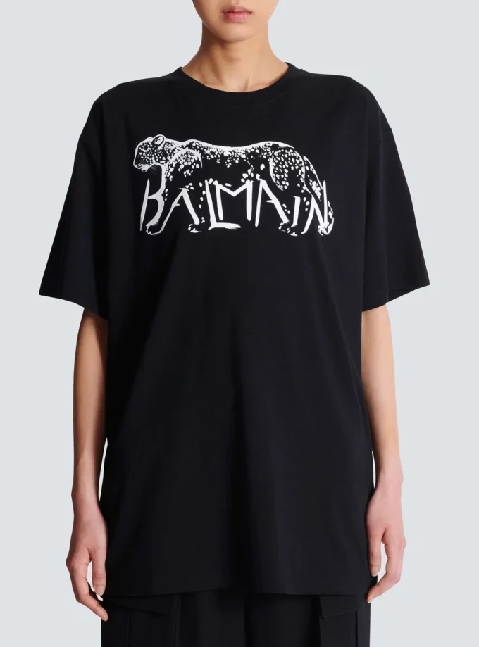 T-shirt with leopard print T-shirt with leopard print