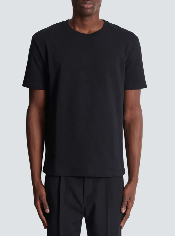 T-shirt with vintage gel Balmain logo T-shirt with vintage gel Balmain logo