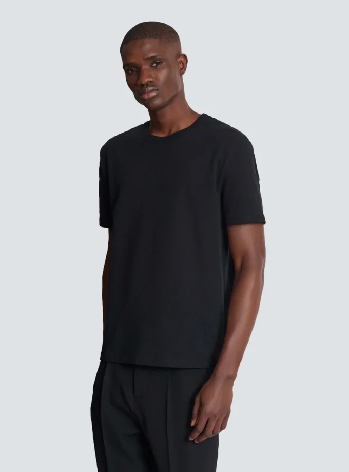 T-shirt with vintage gel Balmain logo T-shirt with vintage gel Balmain logo