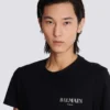 T-shirt with vintage gel Balmain logo T-shirt with vintage gel Balmain logo