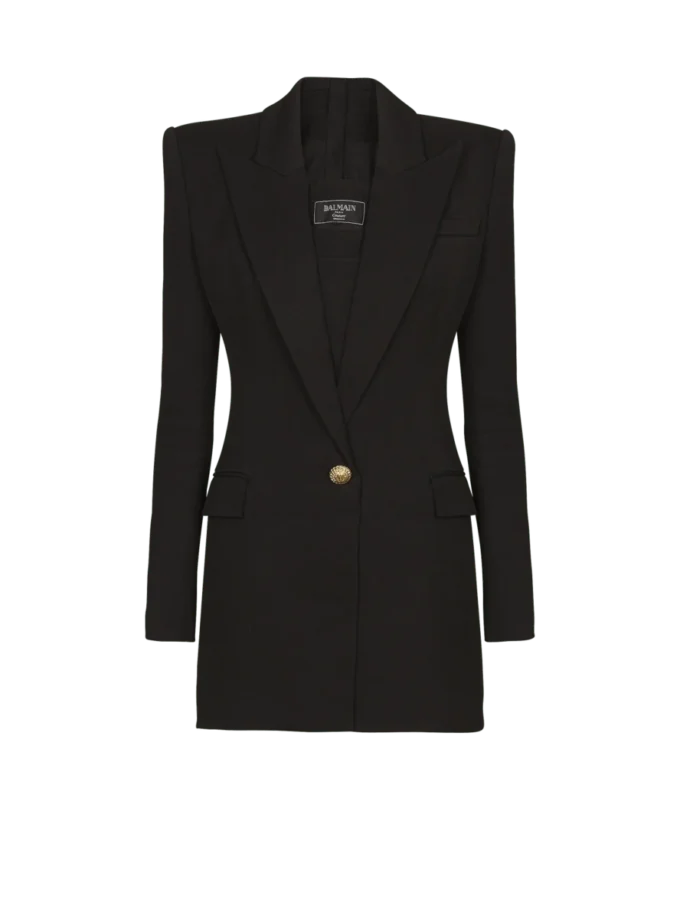 Tailored two pockets double-collar mini dress Tailored two pockets double-collar mini dress