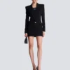 Tailored two pockets double-collar mini dress Tailored two pockets double-collar mini dress