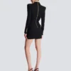 Tailored two pockets double-collar mini dress Tailored two pockets double-collar mini dress