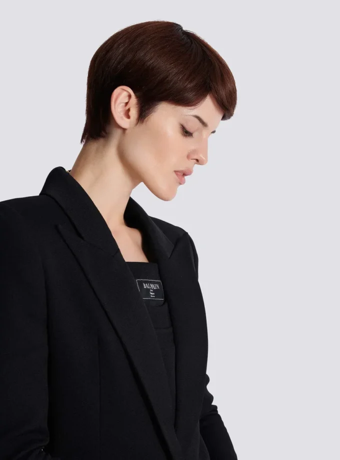 Tailored two pockets double-collar mini dress Tailored two pockets double-collar mini dress