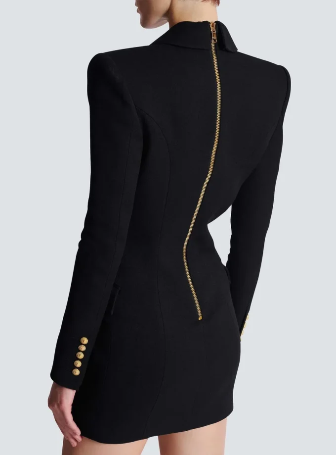 Tailored two pockets double-collar mini dress Tailored two pockets double-collar mini dress