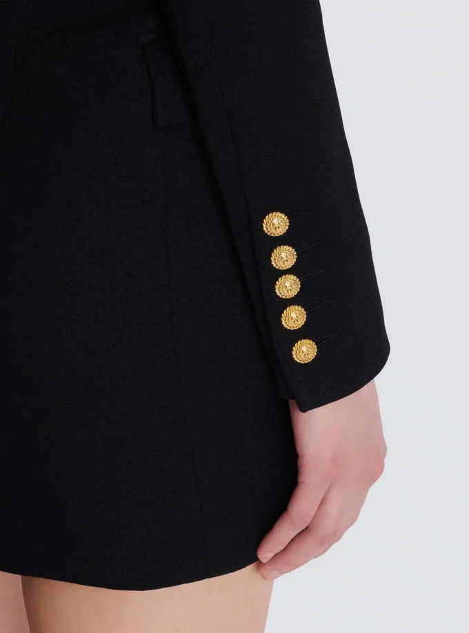 Tailored two pockets double-collar mini dress Tailored two pockets double-collar mini dress
