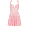 Textured knit halterneck A-line dress Textured knit halterneck A-line dress