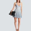 Textured knit halterneck A-line dress Textured knit halterneck A-line dress