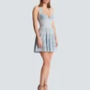 Textured knit halterneck A-line dress Textured knit halterneck A-line dress