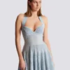 Textured knit halterneck A-line dress Textured knit halterneck A-line dress